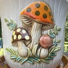 Vintage Sears Merry Mushroom Ceramic Planter 1978 Made In Japan With Underplate