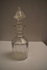 Vintage Cut Glass Perfume Bottle With Stopper Art Deco Vanity Attar Bottle Old r
