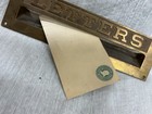 Vintage Antique Solid Brass Letters Mail Box Door Slot Or Home D  cor 10 5  X 3 