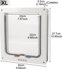 4 Way Pet Door Cat Puppy Dog Magnetic Lock Lockable Flap Door Frame Magnetic Abs
