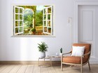 Garden In Park 3d Effect Fake Window View Wall Sticker Peel   Stick Decal Poster