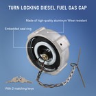 Two Keyed 1 4 Quarter Turn Locking Cap For Freightliner Cascadia 
