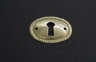 1 1 2  Keyhole Cover Plate Escutcheon Furniture Brass Key Hole Lock Plate