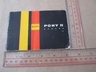 Vintage Pony Ii Camera Kodak Instruction Manual