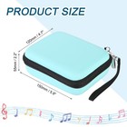 Guitar Picks Holder Box Artificial Pu Leather Guitar Pick Case Bag Light Blue