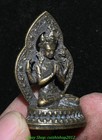 2   Old Tibet Buddhism Bronze Gilt 4 Arms Kwan-yin Guan Yin Buddha Statue