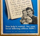 1940 Operation Pied Piper Uk Health Ministry Poster London Blitz Evacuation Wwii