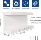 Belt Storage Organizer With Double Shelving Platform  Wall Mount Hanger Rack For