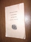 Instructions For Assembling And Operating Lionel Trains - Vintage 1946- 40 Pages