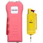 Police Stun Gun Burn Pepper Spray Self Defense Combo - 512 Pink   Yellow