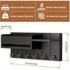 Wall-mounted Key Holder   Mail Organizer With Hooks - Entryway Storage   Decor