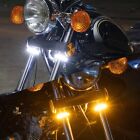 White amber Switchback Led Fork Turn Signal Drl Light Strips For Motorcycle 2x