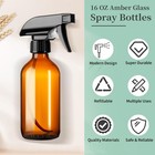 8oz Amber Glass Spray Bottles 3 Pack Glass Spray Bottles Refillable Empty Bottle