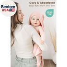 2-pack Muslin Hooded Baby Towels  100  Cotton  Ultra-soft   Absorbent Baby Bath