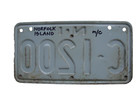 Norfolk Island Australia Motorcycle License Plate In Original Condition C-1200