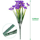 6 Bundles Artificial Flowers Outdoor Uv Resistant Fake Violet Flowers Home Decor