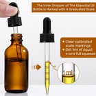 2 Oz Dark Amber Glass Dropper Bottles With Measurement Dropper  4 Pack-