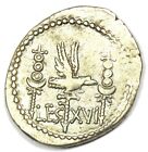 Marc Antony Ar Denarius Silver Roman Galley Coin 30 Bc - Good Vf   Xf  ef 