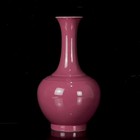 A Pair Chinese Carmine Red Porcelain Handmade Exquisite Vase