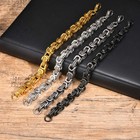 Men s 8mm Stainless Steel Byzantine Braided Link Bracelet Retro Vintage Grey