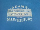 1871 Antique Adams Synchronological Chart Timeline Lithograph Map History Of Man