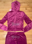 New  Nwt Juicy Couture Velour Og Bling Tracksuit Set In Fuchsia Pink Size S