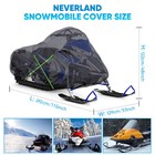Neverland Snowmobile Cover Waterproof For Polaris Ski Doo Yamaha Fit Up To 115  