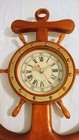 Ship s Helm Wall Clock   Ship Wheel   Anchor Wall Decor Quartz Movement Vtg