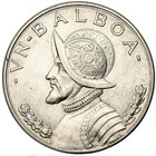 1931-1947 1 Balboa Panamanian Silver Coin  Usa Occupation Issue  Vasco N    ez De 