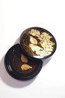 Vtg 1960s Otagiri Japan Gold Birds On Black Lacquer Coaster Set Of 5 W  Box