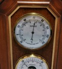 Weather Station Barometer Thermometer Hygrometer Wall Hanging Wood Frame Vintage