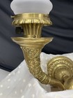 Pair Restored Large Antique Vtg Wall Sconces Ornate Brass French Deco Beaux Arts