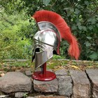 Roman Medieval Fully Wearable Greek Corinthian Armor Battle Helmet Silver Finish