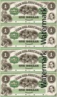 Set  1-2-5-10-20-50-100-500-1000 Oil City Bank Pa Obsolete Sheet  Reproduction