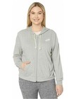 New   Nike Women s Grey Heather Standard Fit Full Zip Hooded Jackets  355