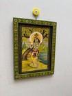 Krishna Vintage Picture Frame Hindu God Photo Wooden Wall Art Decor - 9 X 12  