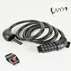 1 Pc Black Bicycle Lock Cable Chain Lock 5 Digit Combination Password 40  Long