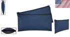 Expandable Navy Blue Security Deposit Bag - 2 Pack Zipper Coin Pouches