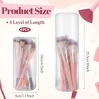 6 Pack Retractable Makeup Brush Holders  6 Level Adjustable Plastic Makeup