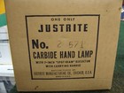 Justrite Carbide Miners Lamp In Original Box With Directions - New Old Stock