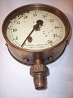 Rare Vtg Antique Brass Dewrance   Co Pressure Gauge 5  Dia Stamped 749671 On Bac