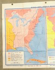 Vintage Nystrom Classroom Wall Map 13 Colonies America 1763 History
