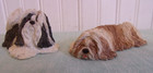 2 Vintage 1990 s Sandicast Shih Tzu Dog Figurine Sculpture
