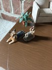 Vintage Dollhouse Furniture   Accessory Lot Chair Side Table Dogs Golf Magazines