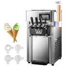 Vevor 2 1 Flavor 5gal h Soft Serve Ice Cream Maker W  3l Hoppers For Restaurants