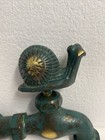 Multi-patinated Brass Garden Spigot faucet With Snail  New