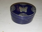 Vintage Lucretia Vanderbilt New York Face Powder Tin Vanity Box  Butterfly Decor