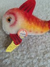 Vintage Steiff Flossy Goldfish Fish 13cm Mohair Plush All Ids Tag 2310 01 1960 s