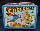 Vintage Superman Lunchbox   Thermos - Rare Holy Grail  key 1954  C-8  Awesome 