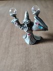 Cmr588 Vintage 1987 Spoontiques 3  Pewter Rhinestone Wizard Figurine 